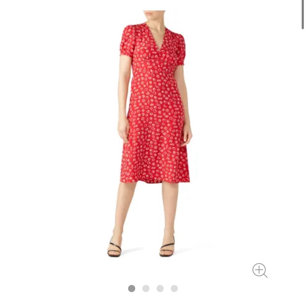 HVN Paul shell silk midi dress